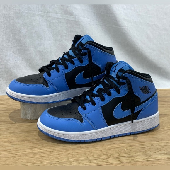 Nike Air Jordan Mid University Blue Black Shoes Youth Size